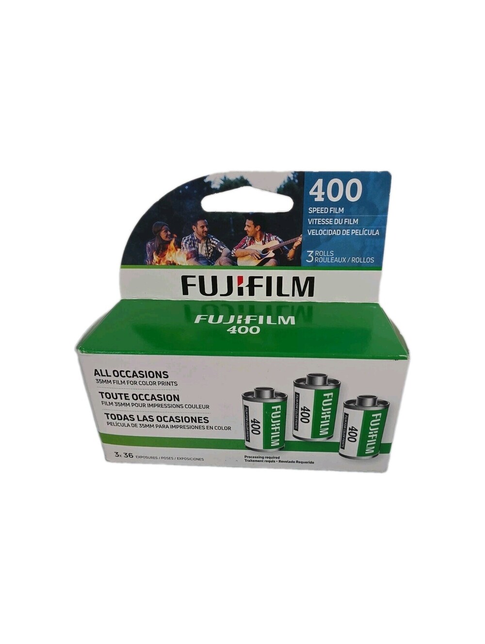 New FUJIFILM 400 ISO 35mm Film 3-Pack - 36 Exposures Color Print Film 08/2025
